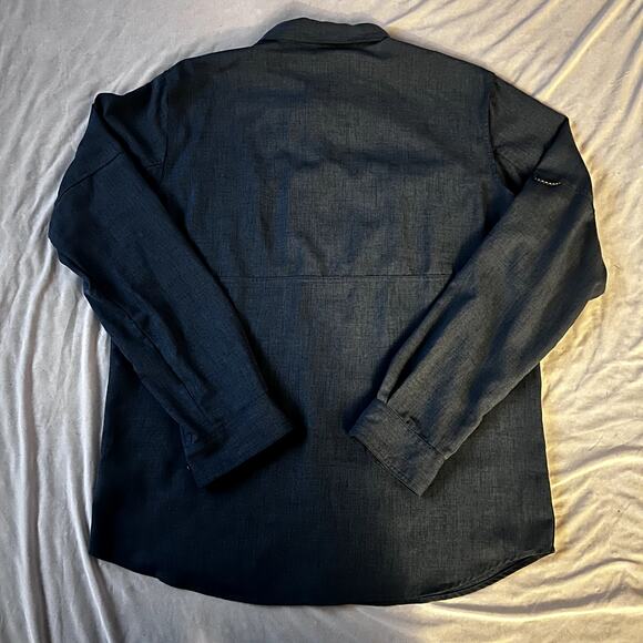 Columbia Gavin Ridge Vented Outdoors Hiking Shirt Mens L Blue Heather - Picture 2 of 8